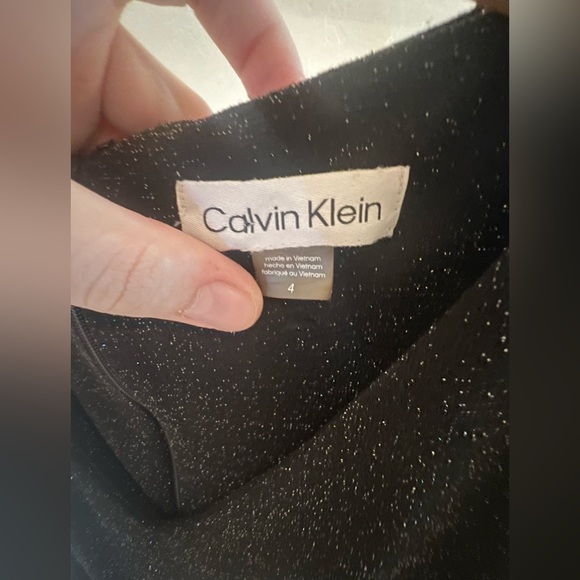 Calvin Klein Black Sparkly Jumpsuit with Pockets, Size 4 - Picture 2 of 7